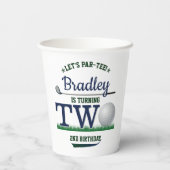 Golf PAR-T-SHIRT 2. Geburtstag Pappbecher (Rückseite)