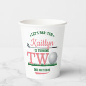 Golf PAR-T-SHIRT 2. Geburtstag Pappbecher (Vorderseite)