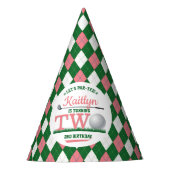 Golf PAR-T-SHIRT 2. Geburtstag Partyhütchen (Vorderseite)