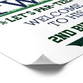 Golf PAR-T-SHIRT 2. Geburtstag Willkommen Poster (Ecke)