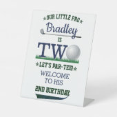 Golf PAR-T-SHIRT 2. Geburtstag Willkommen Sockelschild (Vorderseite)