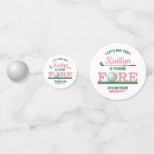 Golf PAR-T-SHIRT 4. Geburtstag Foto Konfetti (Vorderseiten)