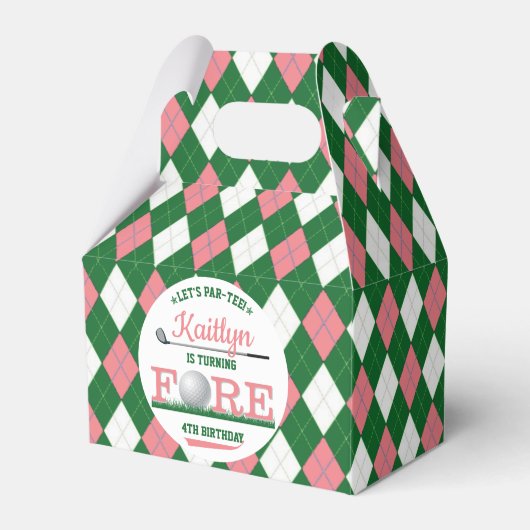 Golf PAR-T-SHIRT 4. Geburtstag Geschenkschachtel (Vorderseite)