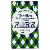 Golf PAR-T-SHIRT 4. Geburtstag Kleine Geschenktüte (Rückseite)