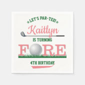 Golf PAR-T-SHIRT 4. Geburtstag Serviette (Vorderseite)