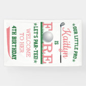 Golf PAR-T-SHIRT 4. Geburtstag Willkommen Banner (Horizontal)
