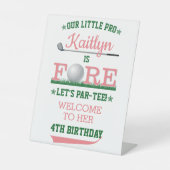 Golf PAR-T-SHIRT 4. Geburtstag Willkommen Sockelschild (Vorderseite)