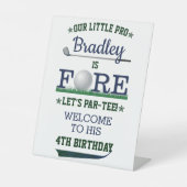 Golf PAR-T-SHIRT 4. Geburtstag Willkommen Sockelschild (Vorderseite)