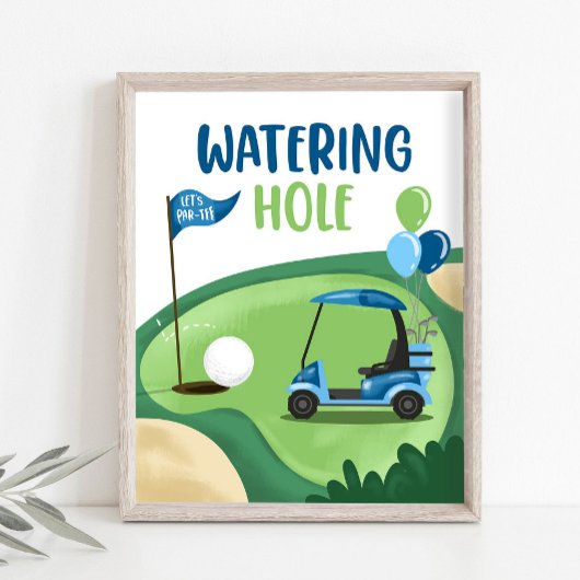 Golf Par-T-Shirt Boy Birthday Sign Poster
