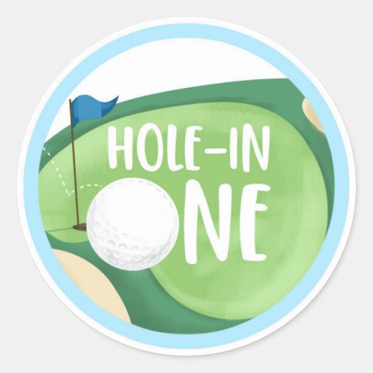 Golf Par-T-Shirt Cupcake Boy Birthday Hole in One Runder Aufkleber (Vorderseite)