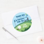 Golf Par-T-Shirt Cupcake Topper Boy Birthday Gefal Runder Aufkleber (Umschlag)