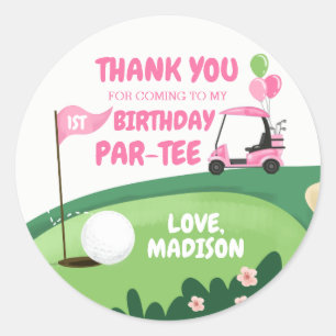 Golf Par-T-Shirt Cupcake Topper Boy Birthday Gefal Runder Aufkleber