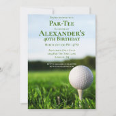 Golf Par T-Shirt Golfer zum Geburtstag Einladung (Vorderseite)