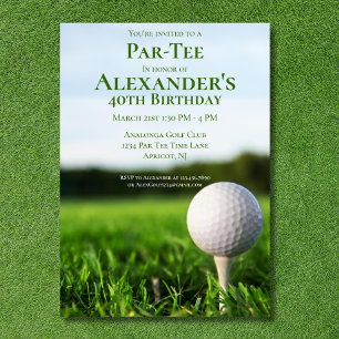 Golf Par T-Shirt Golfer zum Geburtstag Einladung