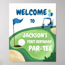 Golf Par T-Shirt Hole in One Boy Birthday Blue Wil