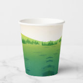 Golf Par T-Shirt Hole in One Boy Birthday Pappbecher (Rückseite)