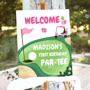 Golf Par-T-Shirt Loch in One Girl Geburtstag Willk Poster