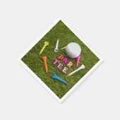 Golf Par T-Shirt mit bunten Tee-Party Serviette (Ecke)