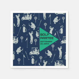 Golf Par-T-Shirt Papier Napkins Serviette