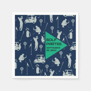 Golf Par-T-Shirt Papier Napkins Serviette