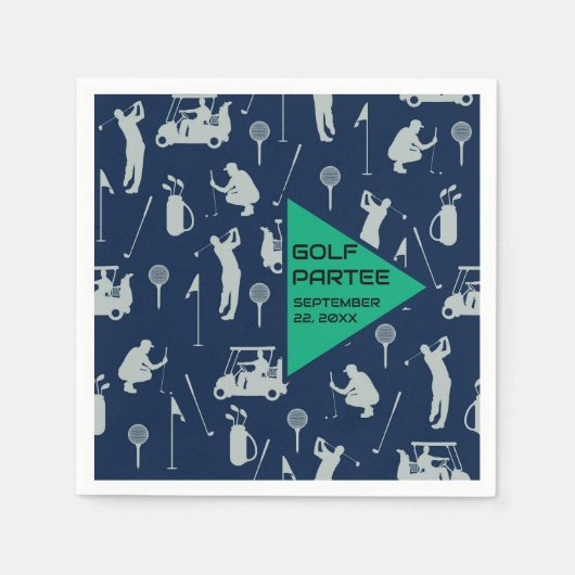Golf Par-T-Shirt Papier Napkins Serviette (Vorderseite)