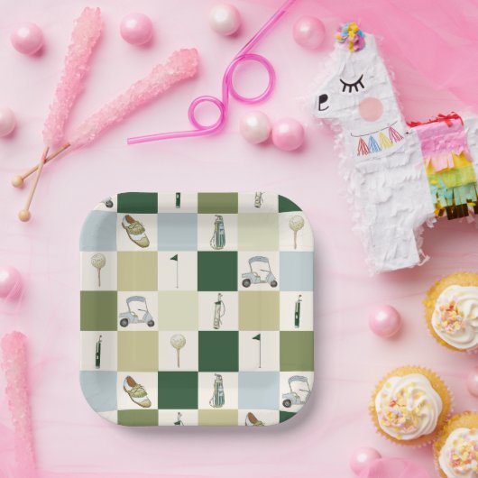 Golf Par T-Shirt Pappteller (Party)