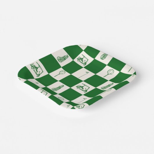 Golf Par T-Shirt Pappteller (Gewinkelt)