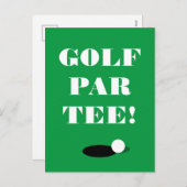 Golf Par T-Shirt Postkarte Vorlage für Club-Party (Vorne/Hinten)