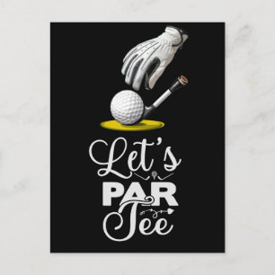 Golf par tee Golf Party Save the Date Postkarte