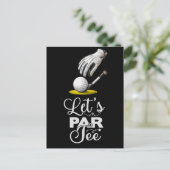 Golf par tee Golf Party Save the Date Postkarte (Stehend Vorderseite)