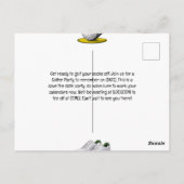 Golf par tee Golf Party Save the Date Postkarte (Rückseite)