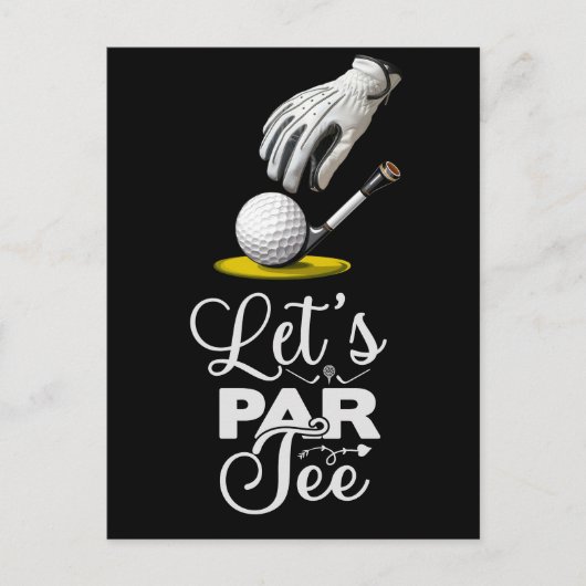 Golf par tee Golf Party Save the Date Postkarte (Vorderseite)