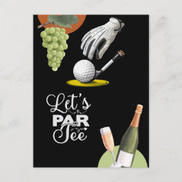 Golf par tee Golf Party Save the Date Postkarte