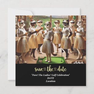 Golf Par tee Golfer Party Save the Date
