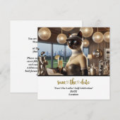 Golf Par tee Golfer Party Save the Date (Vorne/Hinten)
