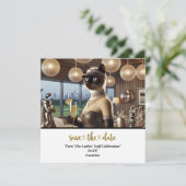 Golf Par tee Golfer Party Save the Date (Stehend Vorderseite)