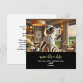 Golf Par tee Golfer Party Save the Date (Vorne/Hinten)