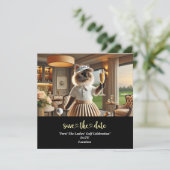 Golf Par tee Golfer Party Save the Date (Stehend Vorderseite)