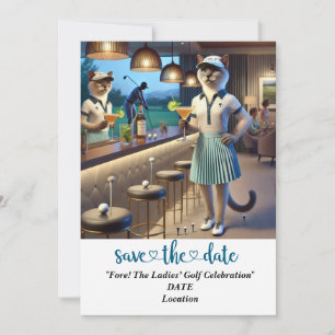 Golf Par tee Golfer Party Save the Date Einladung
