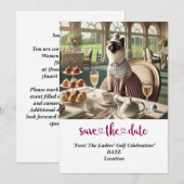 Golf Par tee Golfer Party Save the Date Einladung (Vorne/Hinten)