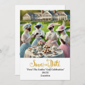 Golf Par tee Golfer Party Save the Date Einladung (Vorne/Hinten)