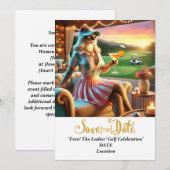 Golf Par tee Golfer Party Save the Date Einladung (Vorne/Hinten)