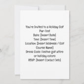Golf Par tee Golfer Weihnachtsfest Party mit Santa Einladung (Rückseite)