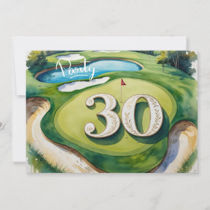 Golf Par Tee Party 30. Geburtstag zum Golfer Einladung