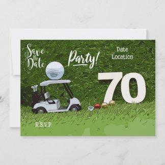 Golf Par Tee Party 70. Geburtstag zum Golfer Einladung