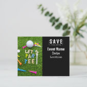 Golf Par Tee Party Einladung mit Golfball (Stehend Vorderseite)