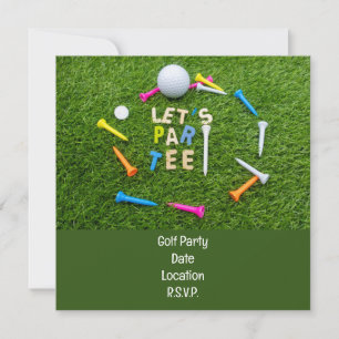 Golf Par Tee Party Einladung mit Golfball