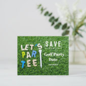 Golf Par Tee Party Einladung mit Golfball (Stehend Vorderseite)