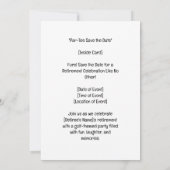 Golf Par Tee Party Einladung mit Golfball (Rückseite)