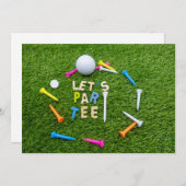 Golf Par Tee Party Einladung mit Golfball (Vorne/Hinten)